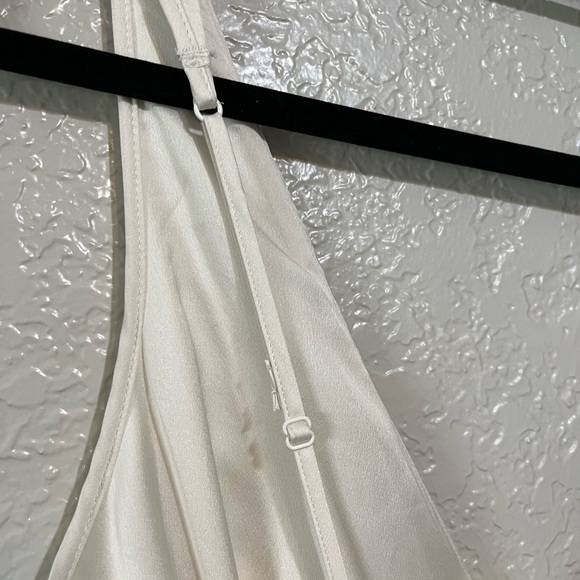 Abercrombie & Fitch Plunge V-Neck Pleated Satin Mini Dress NWT Size Large - Picture 8 of 9